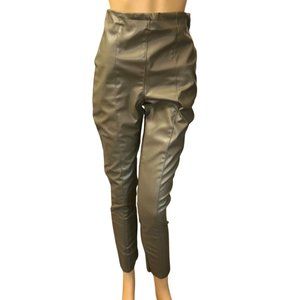 (5 for $25) H&M Vegan Leather Pull On Skinny Trouser with Front Seam Detail